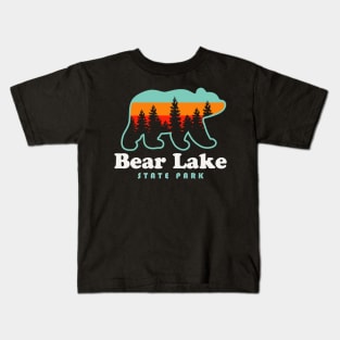 Bear Lake Utah State Park Bear Retro Sunset Kids T-Shirt
